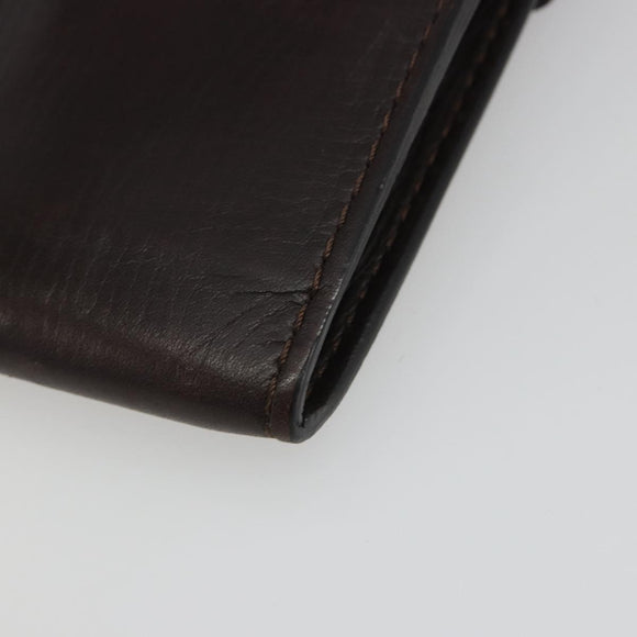 LOUIS VUITTON Utah Porte Cles Badge Pouch Leather Brown M92539 LV Auth bs35889