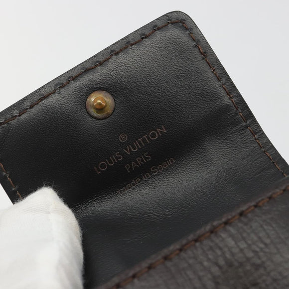 LOUIS VUITTON Utah Porte Cles Badge Pouch Leather Brown M92539 LV Auth bs35889