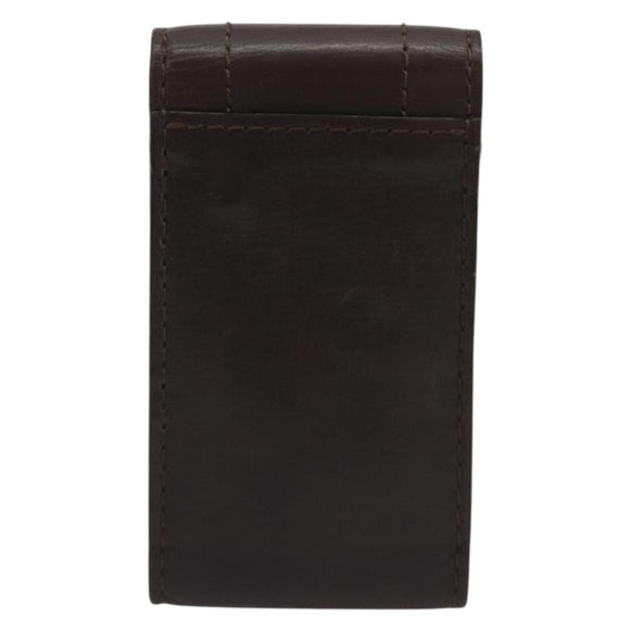 LOUIS VUITTON Utah Porte Cles Badge Pouch Leather Brown M92539 LV Auth bs35889