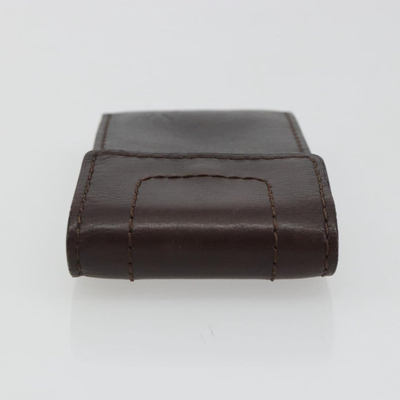 LOUIS VUITTON Utah Porte Cles Badge Pouch Leather Brown M92539 LV Auth bs35889