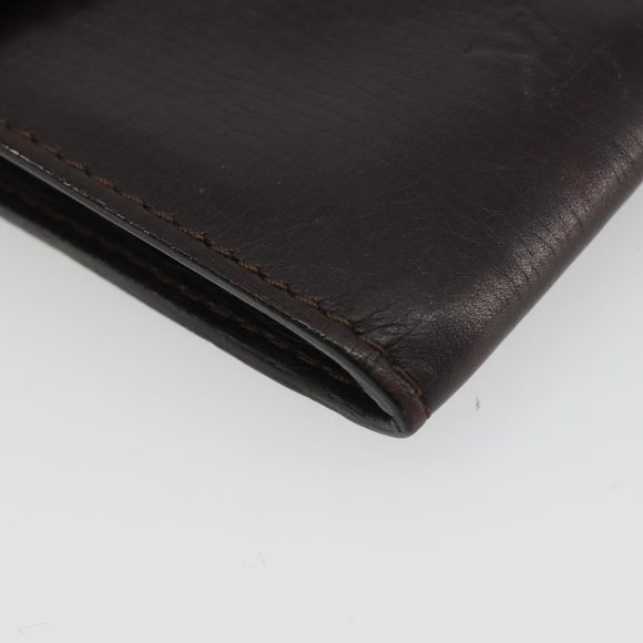 LOUIS VUITTON Utah Porte Cles Badge Pouch Leather Brown M92539 LV Auth bs35889