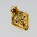 CHANEL Earring Metal Gold Tone CC Auth bs35890-5