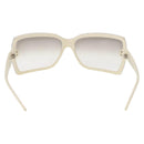 CHANEL Sunglasses plastic White CC Auth bs35891-3