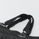 CHANEL Matelasse Hand Bag Coated Canvas Black Silver CC Auth bs35892-8