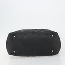 CHANEL Matelasse Hand Bag Coated Canvas Black Silver CC Auth bs35892-9