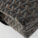 GOYARD Herringbone Clutch Bag PVC Black Silver Auth bs35893-16