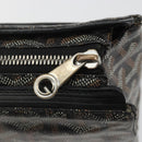 GOYARD Herringbone Clutch Bag PVC Black Silver Auth bs35893-8