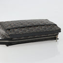 GOYARD Herringbone Clutch Bag PVC Black Silver Auth bs35893-5