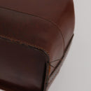 BALLY Hand Bag Leather 2 Set Brown Gold Auth bs35899-16