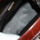 BALLY Hand Bag Leather 2 Set Brown Gold Auth bs35899-17