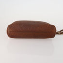 BALLY Hand Bag Leather 2 Set Brown Gold Auth bs35899-7