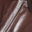 BALLY Hand Bag Leather 2 Set Brown Gold Auth bs35899-9