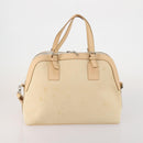 BURBERRY Boston Bag Leather Canvas 2 Set Black Beige Auth bs35900-12