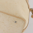BURBERRY Boston Bag Leather Canvas 2 Set Black Beige Auth bs35900-17