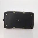 BURBERRY Boston Bag Leather Canvas 2 Set Black Beige Auth bs35900-7