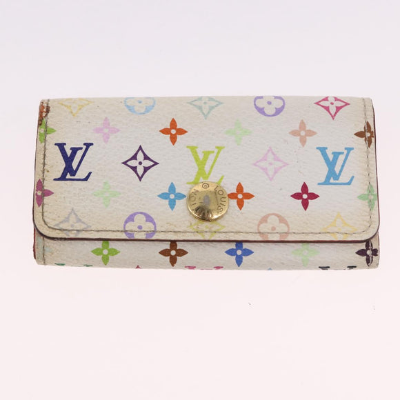LOUIS VUITTON Multicolor Multicles 4 Key Case 2 Set White LV Auth bs35901