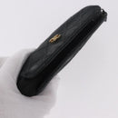 CHANEL Pouch Leather Satin Patent 3 Set Black CC Auth bs35903-12