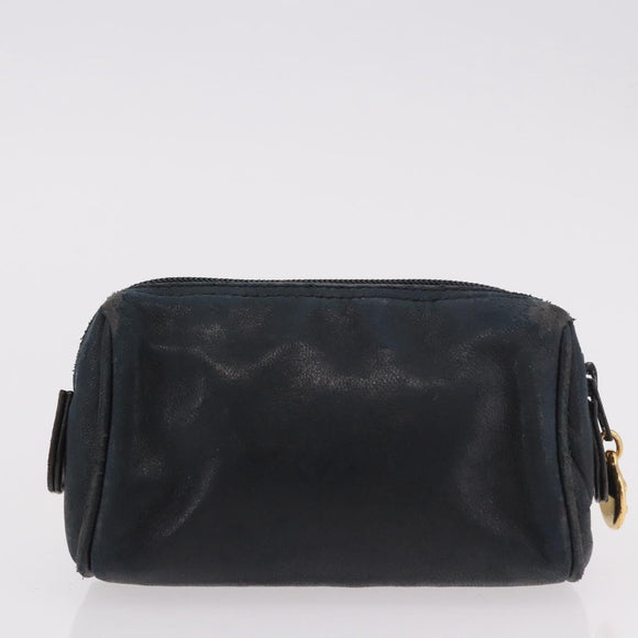CHANEL Pouch Leather Satin Patent 3 Set Black CC Auth bs35903
