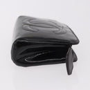 CHANEL Pouch Leather Satin Patent 3 Set Black CC Auth bs35903-4