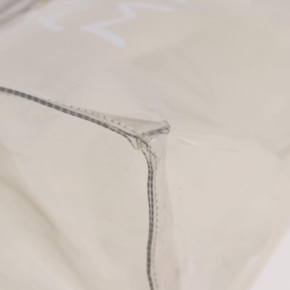 HERMES Vinyl Kelly Hand Bag Vinyl Clear Gold Auth bs35905