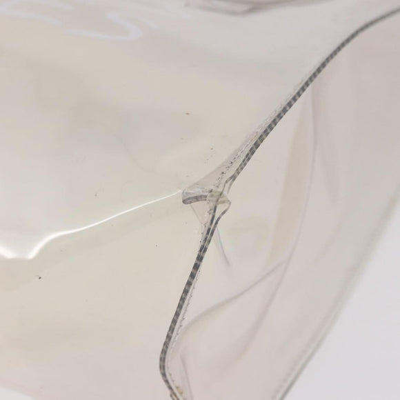 HERMES Vinyl Kelly Hand Bag Vinyl Clear Gold Auth bs35905