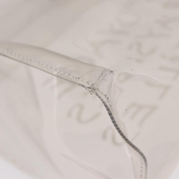HERMES Vinyl Kelly Hand Bag Vinyl Clear Gold Auth bs35905