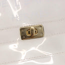 HERMES Vinyl Kelly Hand Bag Vinyl Clear Gold Auth bs35905-14