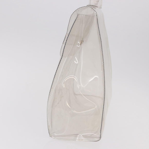 HERMES Vinyl Kelly Hand Bag Vinyl Clear Gold Auth bs35905