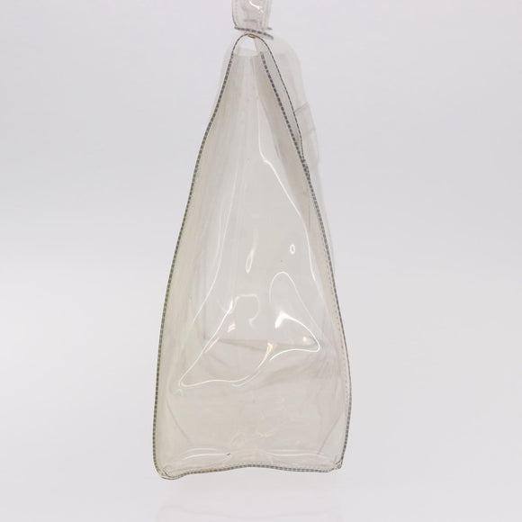 HERMES Vinyl Kelly Hand Bag Vinyl Clear Gold Auth bs35905