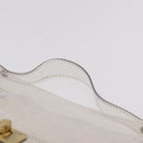 HERMES Vinyl Kelly Hand Bag Vinyl Clear Gold Auth bs35905-8