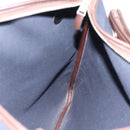 HERMES Mrs. Hippies Shoulder Bag Leather Navy Dark Brown Auth bs35909V-20