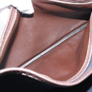 HERMES Mrs. Hippies Shoulder Bag Leather Navy Dark Brown Auth bs35909V-23