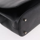 Salvatore Ferragamo Hand Bag Leather Black Silver Auth bs35910-14