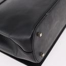 Salvatore Ferragamo Hand Bag Leather Black Silver Auth bs35910-16