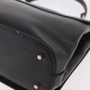Salvatore Ferragamo Hand Bag Leather Black Silver Auth bs35910-9