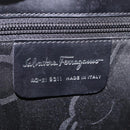 Salvatore Ferragamo Hand Bag Leather Black Silver Auth bs35910-12