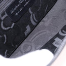 Salvatore Ferragamo Hand Bag Leather Black Silver Auth bs35910-11