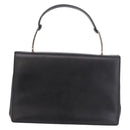 Salvatore Ferragamo Hand Bag Leather Black Silver Auth bs35910-13