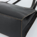 LOEWE Tote Bag Leather Black Gold Auth bs35912-9