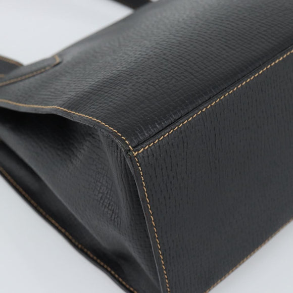 LOEWE Tote Bag Leather Black Gold Auth bs35912