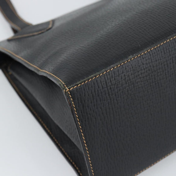 LOEWE Tote Bag Leather Black Gold Auth bs35912