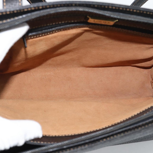 LOEWE Tote Bag Leather Black Gold Auth bs35912
