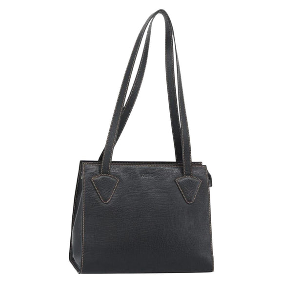 LOEWE Tote Bag Leather Black Gold Auth bs35912