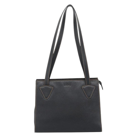 LOEWE Tote Bag Leather Black Gold Auth bs35912