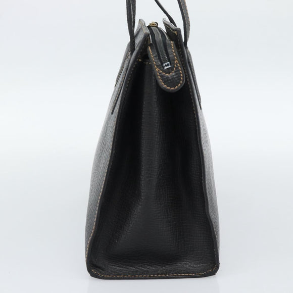 LOEWE Tote Bag Leather Black Gold Auth bs35912