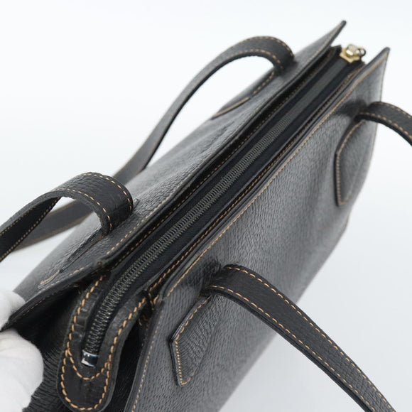 LOEWE Tote Bag Leather Black Gold Auth bs35912