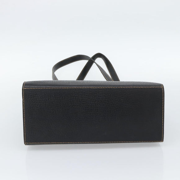 LOEWE Tote Bag Leather Black Gold Auth bs35912