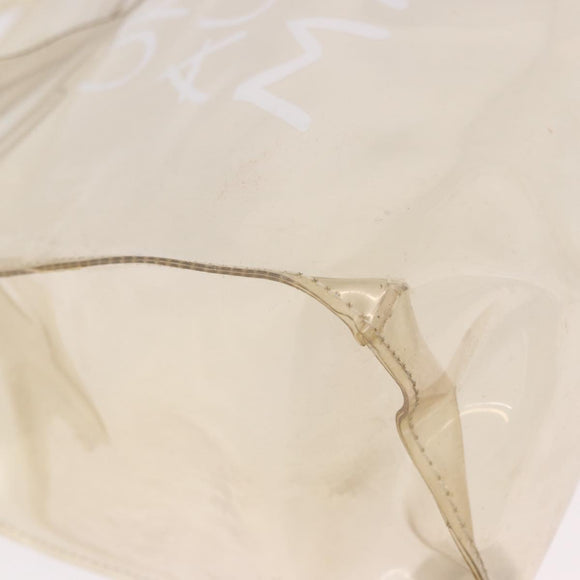 HERMES Vinyl Kelly Hand Bag Vinyl Clear Gold Auth bs35913