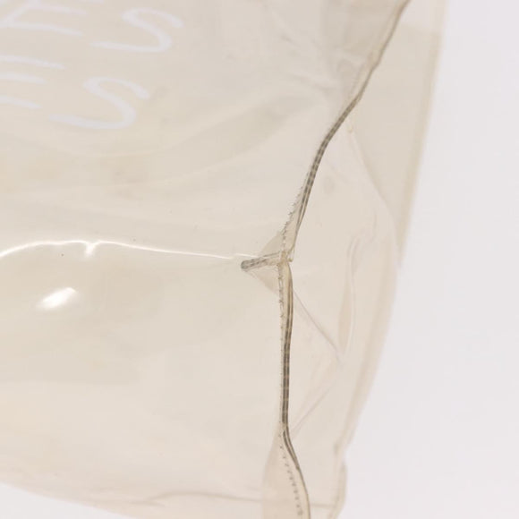 HERMES Vinyl Kelly Hand Bag Vinyl Clear Gold Auth bs35913