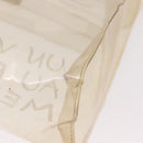 HERMES Vinyl Kelly Hand Bag Vinyl Clear Gold Auth bs35913-16